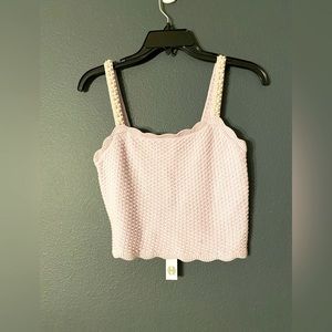 House of Harlow 1960 REVOLVE light purple small knit crop top w pearls new tag